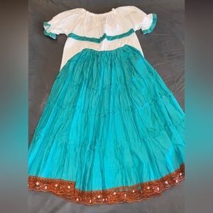 & Other Stories Teal and White Kids Formal Dress